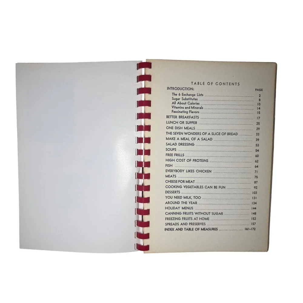 Vintage A Cookbook for Diabetics American Diabetes Association Spiral Book